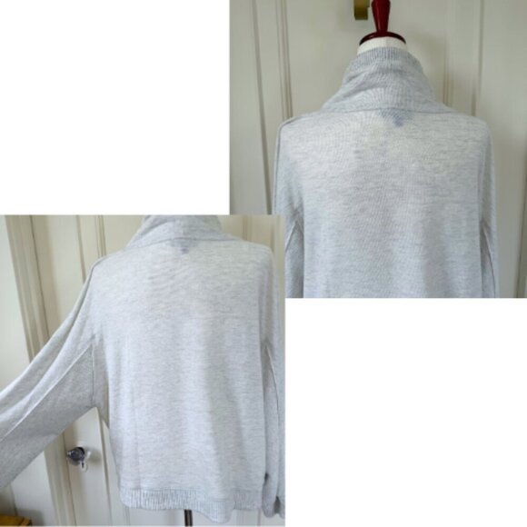 DEMOCRACY Grey Funnel Neck Pullover Knit Top Size XLP - Picture 8 of 13